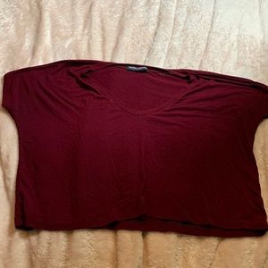 one size shirt a little cropped